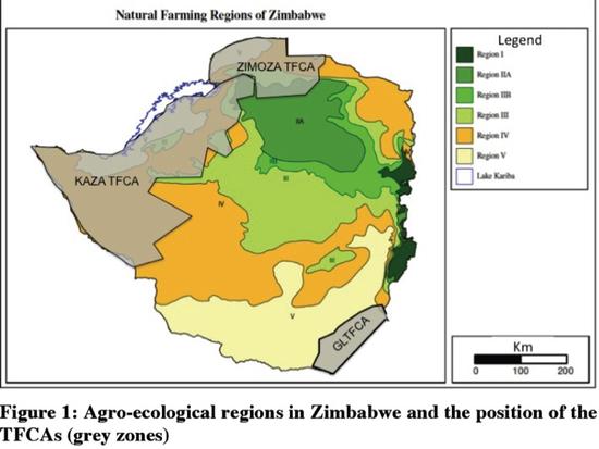 Zimbabwe Ecoregion-TFCA Map
